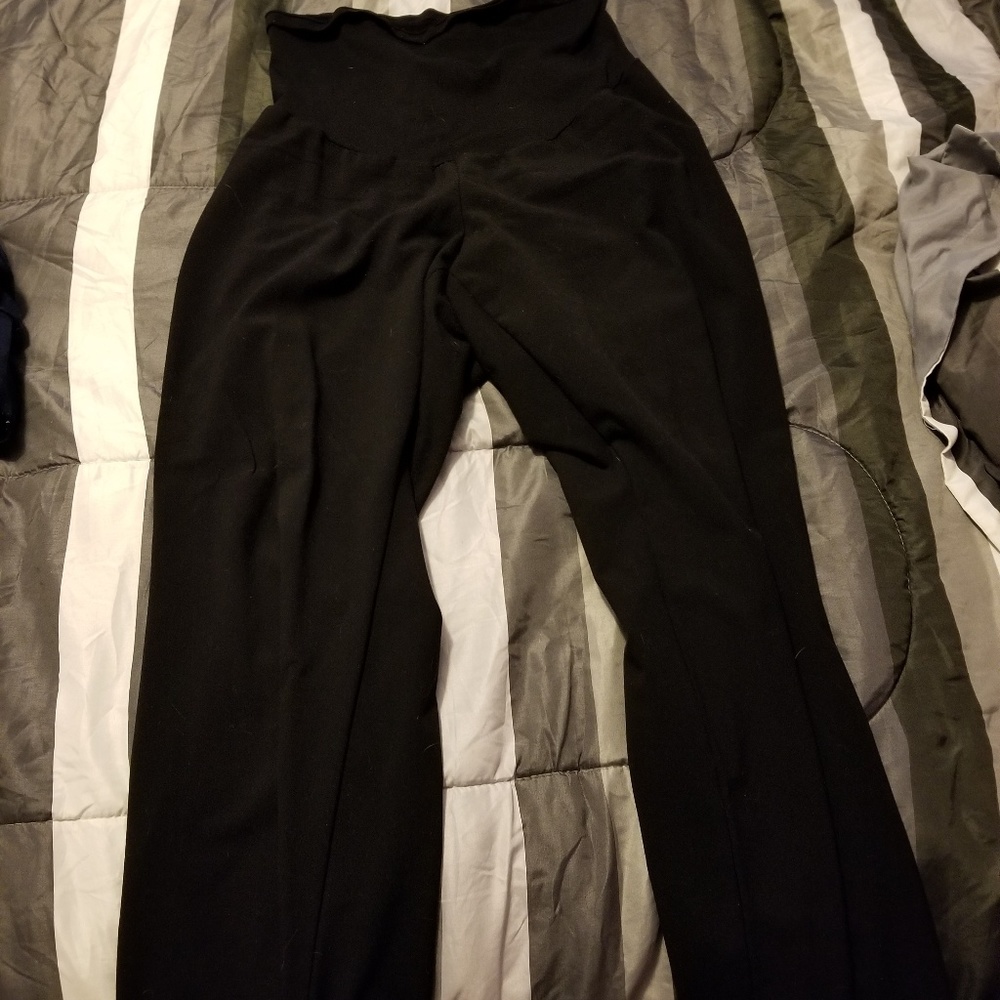 Black Plus Size Maternity Dress Pants